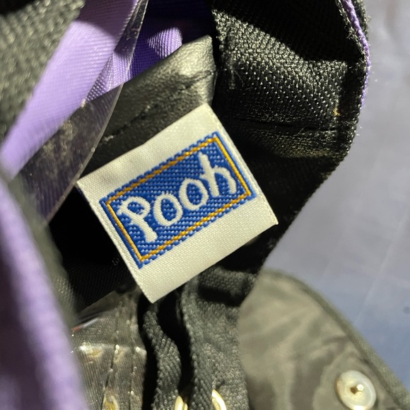 VTG 90s Disney Winnie the Pooh purple/black mini backpack NWOT - Picture 5 of 13